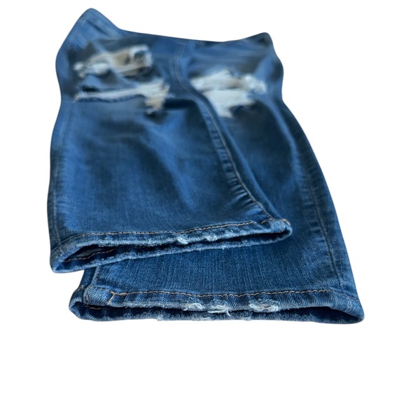 American Eagle Women’s Stretchy High Rise Ripped Distressed Skinny Jegging Jean - Picture 8 of 16